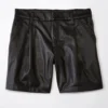 AE High-Waisted Baggy Vegan Leather Trouser Short